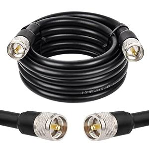 XRDS 12FT KMR 400 UHF Coax Cable, PL-259 Male Connector, Low Loss 50 ohm Cable for Ham, SWR Meter