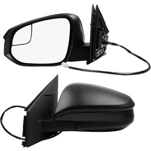 Dasbecan Left Driver Side Mirror Compatible with 2016 2017 2018 Toyota RAV4 Non-Heated Power Adjustable Manual Fold Door Mirror Black 3 Pins TO1320345 87940-0R210
