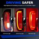 LED Tail Light Assembly Left Compatible with 20192024 GMC Sierra 1500 2500HD 3500HD (Denali) Driver Side Rear Brake, Reverse & Turn Signal Lamp, Replaces 84968740, 86820473