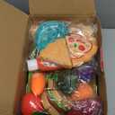 Kidsciety 85Pc Pretend Play Food Sets for Kids Kitchen, Cutting toy food with 2 Baskets, Play Kitchen Accessories for Toddlers, Fake Food with Pizza Veggies Fruits, Kids Kitchen Toys, Boys Girls Gift.