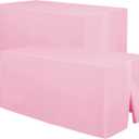 Hiasan Pink Waterproof Fitted Tablecloths 2 Pack, 30 x 48 Inch Tear Resistance Rectangle Table Cloth for 4 Foot Tables, Polyester Table Cover for Trade Show, Craft Show, Banquet, Wedding, Parties