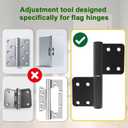 VVOKGO Door Hinge Adjustment Tool, Hinges Gap Adjusting Wrench, Knuckle Bender for Flag Hinges, Heavy Duty Door Hinge Repair Tool for Residential, Fire, Security, Clean-room Doors S (12-16mm)