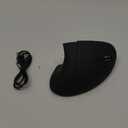 Ergonomic Wireless Rechargeable Mouse, Bluetooth+USB A+Type C(3 in 1) Connection, 5 Levels Up to 4800 DPI, 6 Silent Buttons, 2.4GHz Carpal Tunnel Vertical Mice, for Laptop, Desktop,MacBook-black