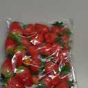 24pcs Realistic Artificial Strawberries Decorative Fruit Models Plastic for Home Store Event Education