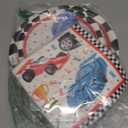 WERNNSAI Race Car Party Supplies - 48PCS Checked Racing Party Plates Napkins Disposable Tableware Set Race Car Birthday Decorations for Boys Birthday Baby Shower Decorations Serves 16 Guests