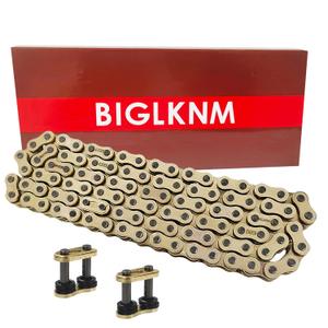 428 X-Ring Chain 132 Links with Connecting Master Link; Heavy Duty Drive Chain for Motorcycle ATV Bicycle Go Kart-Gold