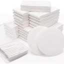 240+1 Pack White Compressed Facial Sponges, Luxiv Round Compress Face Cleaning Sponge for Estheticians Face Sponge Soft Compressed Makeup Sponges with Travel case (3.1", Count, 240)