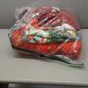 5 Pcs Twin Size Christmas Comforter Set with Pillowcase & Sham, Cute Cartoon Gnome Bedding for Kids and Adults, Golden Snowflakes Bed in a Bag with Flat Fitted Sheet