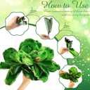 6 Pcs Large Christmas Glitter Flowers Velvet Christmas Magnolia Flowers 10 Inch Large Heads Artificial Poinsettia Picks Stems for Xmas Tree Ornaments Holiday Wedding Party Decor(Green)