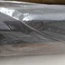 CangLong 27 Inch Wide Rectangle Ottoman Bench Grey Footstool, Linen Look Polyester Fabric for Living Room, Bedroom, Grey