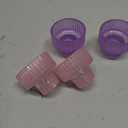 Glass Candlestick Holders, (Colors Purple, Pink), 4 Pieces