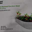 Plant & Plot Galvanized Raised Garden Beds Outdoor // 8×4×1 ft (2-Pack) Planter Raised Beds for Gardening, Vegetables, Flowers // Large Metal Garden Box // Patented Tool-Free Design (Black)