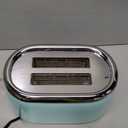 MELLERHOME Retro Toaster 2 Slice, 7 Browning Levels, 3 Functions (Reheat, Defrost, Cancel), Removable Crumb Tray, Under Base Cord Storage, Turquoise