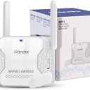 WiFi Extender AX1500 Signal Booster Long Range, Covers 13,000 Sq.Ft & 100+ Devices, 1500Mbps Dual-Band 5.8GHz & 2.4GHz WiFi Extender with Ethernet Port, No Dead Zones & Lag, Secure WiFi Booster