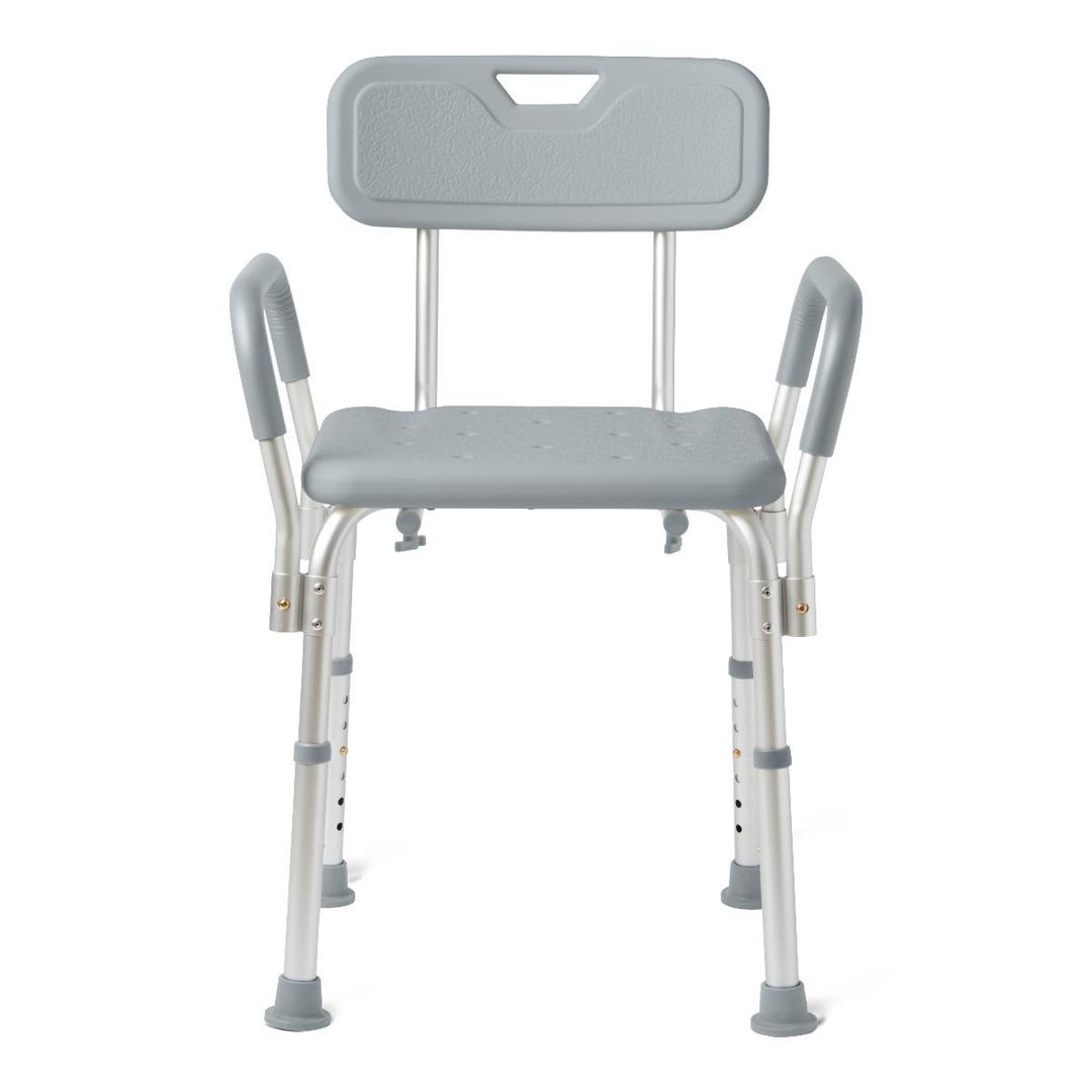 Medline Shower Chair with Back and Padded Armrests