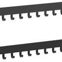 Necklace Holder Organizer Wall Mount,12 Hooks Metal Jewelry Hanger Organizer for Necklace Bracelet Chains, Black (2)