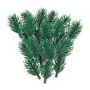 PATIKIL 1.6" Artificial Green Pine Needles, 100 Pack Branches Small Twigs Stems Picks for Christmas Wreath Arrangement DIY Craft Wedding Party Home, Style 2