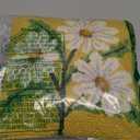 Peking Handicraft 30JES1592C10SQ Daisy Hook Pillow, 10-inch Square, Wool and Cotton