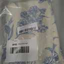 WOUVMA Long Shower Curtain Blue Floral Cotton Cottagecore Shower Curtain for Bathroom 72" W x 78" L, Cotton Blue