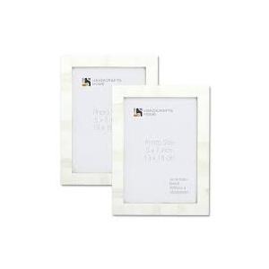 Handicrafts Home White 5x7 Picture Frame for Christmas Decor and Holiday Photo Frame for Modern Minimalist Home Decor, Wedding Gift, Vintage Bone inlay Frames for Aesthetic & Living Room Picture Frame