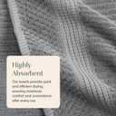 Springtree Home 100% Cotton Bath Towel Set 6 Piece Set | Super Soft & Absorbent Quick-Dry 2 Bath Towels 2 Hand Towels & 2 Washcloths |Textured and Durable Cotton | Krista Collection (Ultimate Grey)