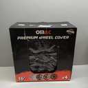 OMAC - ABS Black Hub Caps 16 Inch Set of 4, Tapas para Rines 16, Premium Wheel Covers 16 Inch, R16 Rim Cover Set, Snap On Durable Car Replacement Exterior Accessories