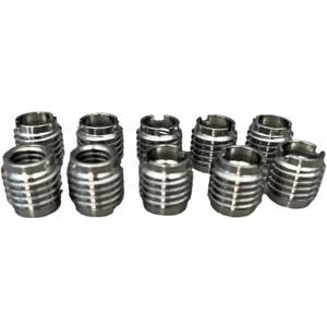10 Pieces 304 Stainless Steel Threaded Beer Tap Handle Insert Beer Faucet Handle Inserts 3/8-16 Internal Threads Dual Threaded Insert for Wooden Tap Handles 0.625 Inch Long Homebrew