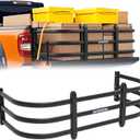 Truck Bed Extender, Aluminum Tailgate Extender 53"-62" Fit for Ford F150 Heavy Duty, Ram1500/2500/3500, Silverado 1500 2500 HD, Sierra, Tundra, Titan Pickup Truck Adjustable Tailgate Extension (Black)