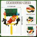 3 x Football Acrylic Birthday Cake Topper Cheer to Rugby Touchdown Cake Decorations for Football Tailgates Sport Themed Game Day Party Supplies