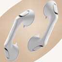 ABLECARE 2 Pack 12 Inch Grab Bars for Bathtubs and Showers for Seniors, Heavy Duty Shower Handle for Elderly, Suction Cup Removable Handrails Handicap Bath Grip Bathroom Safety Grips (Light White)
