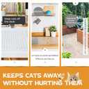 Scat Mat for Cats 16 x 13 Inch, 10 Pack Clear Cat Deterrent Mats with 1 Inch Spikes & 50 Stickers, Indoor Outdoor Pet Training Pads to Keep Cats Off Sofa, Counter, Garden & Car