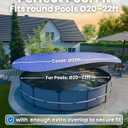 Winter Pool Cover 21 ft Round for Above Ground Pools, Heavy-Duty All-Season