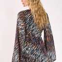 Nasty Gal Animal Burnout Ring Cut Out Flared Sleeve Mini Dress