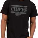 Junk Food Men's Standard x NFL-Team Stencil Block-Officially Licensed Adult Short Sleeve Fan T-Shirt Women, Black XL