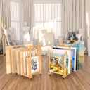 Art Canvas Storage Rack, Art Drying Rack with Handle & Caster Wheels for Canvas Boards, Drawing Panels, Frame Mobile Organizer for Studios, Artworks, Gallery