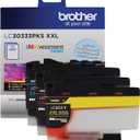 Brother Genuine LC30333PKS 3-Pack, Super High-yield Color INKvestment Tank Ink Cartridges; Includes 1 Cartridge each of Cyan, Magenta & Yellow, Page Yield Up to 1,500 Pages/Cartridge, LC3033
