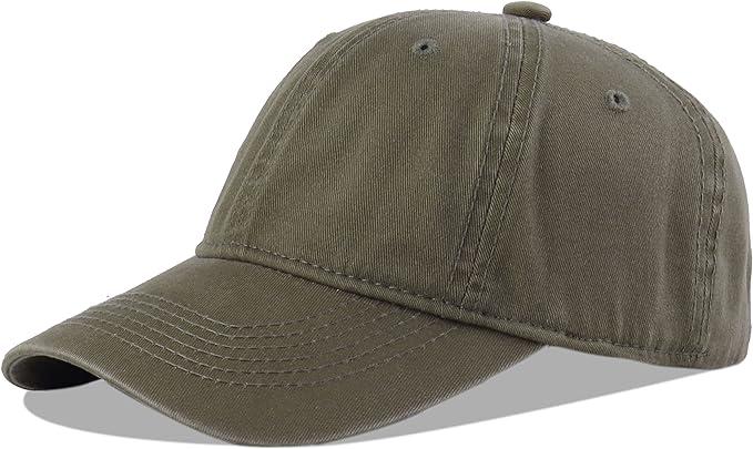 LANGZHEN Unisex Baseball Cap 100% Cotton Fits Men Women Washed Denim Adjustable Dad Hat 2 Pcs