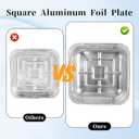 50 PCS Air Fryer Liners Disposable Aluminum Foil Liners 8" x 8" Square Airfryer Liners Non-stick Air Fryer Paper Oven Basket Food Grade Aluminum Foil Pans for Baking, Frying, Grilling, Roasting