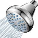 High Pressure Shower Heads,Pressure Boosting Shower Head for Low Flow Shower Head,Your Bathroom Fixed Shower Head Replacement,Fan Design,1.75 GPM,Chrome,3.4 Inch Round