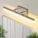 Brushed Nickel Vanity Light, 15.7 Dimmable LED Bathroom Light Bar with 5CCT, Adjustable Angle Modern Wall Lighting for Bathroom, Powder Room, Bedroom, Apartment, Hotel