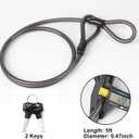 Venzio Heavy Duty U Lock Bike Set, Anti-Theft Bike Ulock with 14mm Shackle, 12mm5FT Steel Cable, Weatherproof U-Lock Set for Scooter, Bike, Motorcycle and Gate