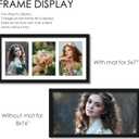 DUENPY 8x16 Collage Picture Frame, 5x7 Collage Picture Frame Displays Three 5x7 inch Photos, or 8x16 (Without Mat) for Available Horizontal Wall Mounting Display and Vertical, Black