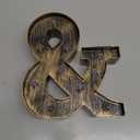 OYCBUZO Golden Black Led Marquee Letter - Industrial, Vintage Style Light Up Alphabet Letter Sign for Cafe Wedding Birthday Party Christmas Lamp Home Bar Initials Decor - &