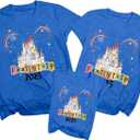 MYHALF Magical Family Shirts Matching 2025 Vacation Family Matching Outfits Mom and Mini Cute Summer Trip Clothes (XL, Blue)