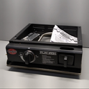 Char-Griller® Flat Iron 1-Burner Portable Propane Gas Flat-Top Griddle with Steel Griddle Top, Includes Electronic Ignition, 265 Cooking Square Inches in Black, Model E8217
