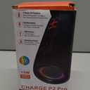 Wireless Portable Bluetooth Speaker: IPX6 Waterproof Outdoor Audio, fm Radio, USB/AUX/SD Card Play, LED lights, TWS interconnected Stereo, Travel/Camping/Bike/Family/Part (Black)