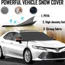 Windshield Cover for Cars, Trucks, Vans - 86x50 Inch Waterproof All Weather Winter Snow Frost Ice Sun Shade Cover with Side Mirror Covers, Automotive Exterior Accessories