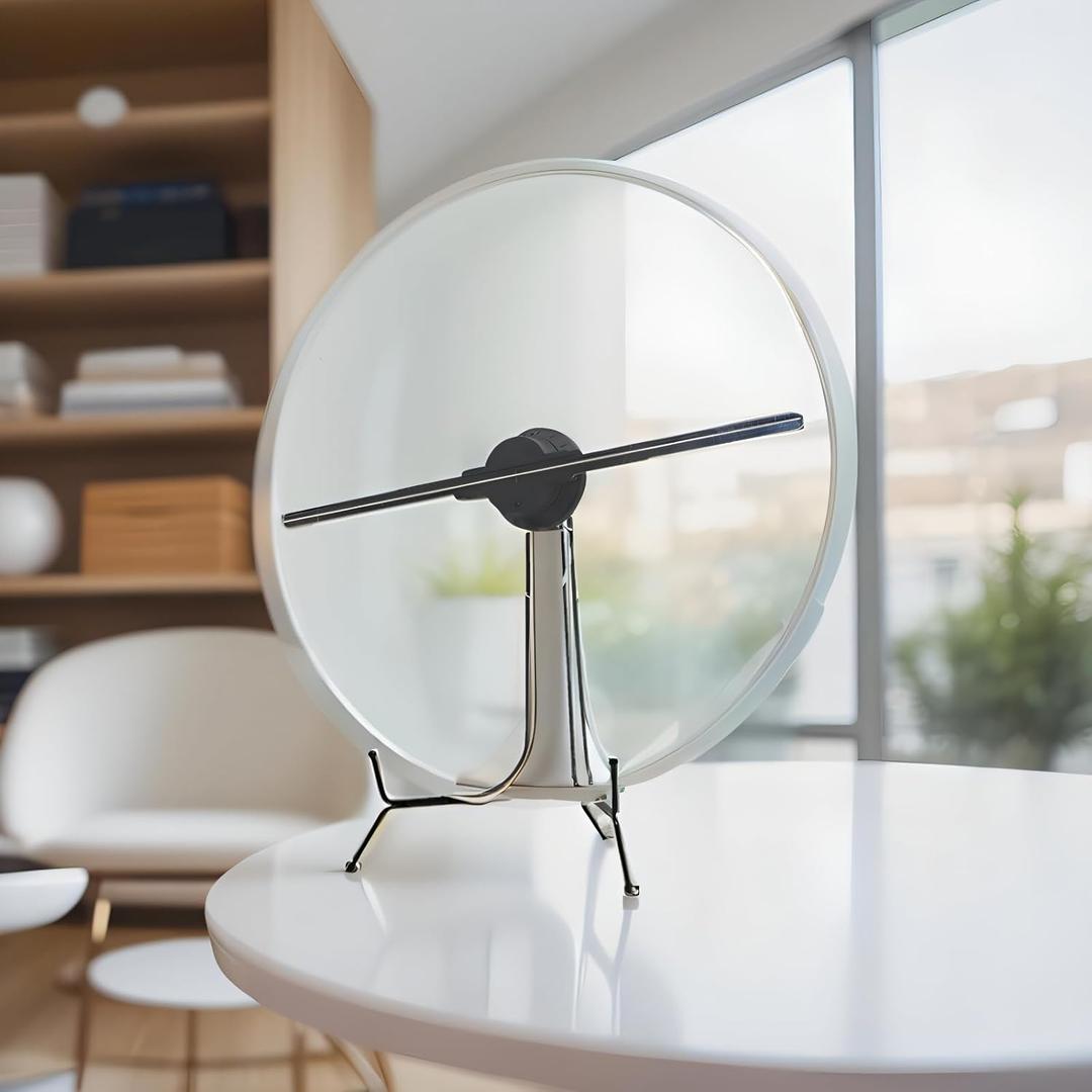 3D Hologram Fan with Cover, 3D Hologram Projector HD LED Advertising Display with Remote and Bluetooth and WiFi,700 Video Library and for Business,Bar,Halloween (45CM Hologram Fan with Cover)