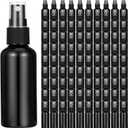 100 Pcs 2oz Black Spray Bottles, Fine Mist Refillable Travel Size Plastic Spritzers - Leak Proof Mini Mister for Cleaning, Hair, Essential Oils & Perfume