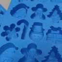 Sidosir 4 Pack Christmas Chocolate Silicone Molds, Christmas Tree Snowflake Cane Gingerbread Man Snowman Santa Claus Shape Mold Candy for Make Various Christmas-themed Foods